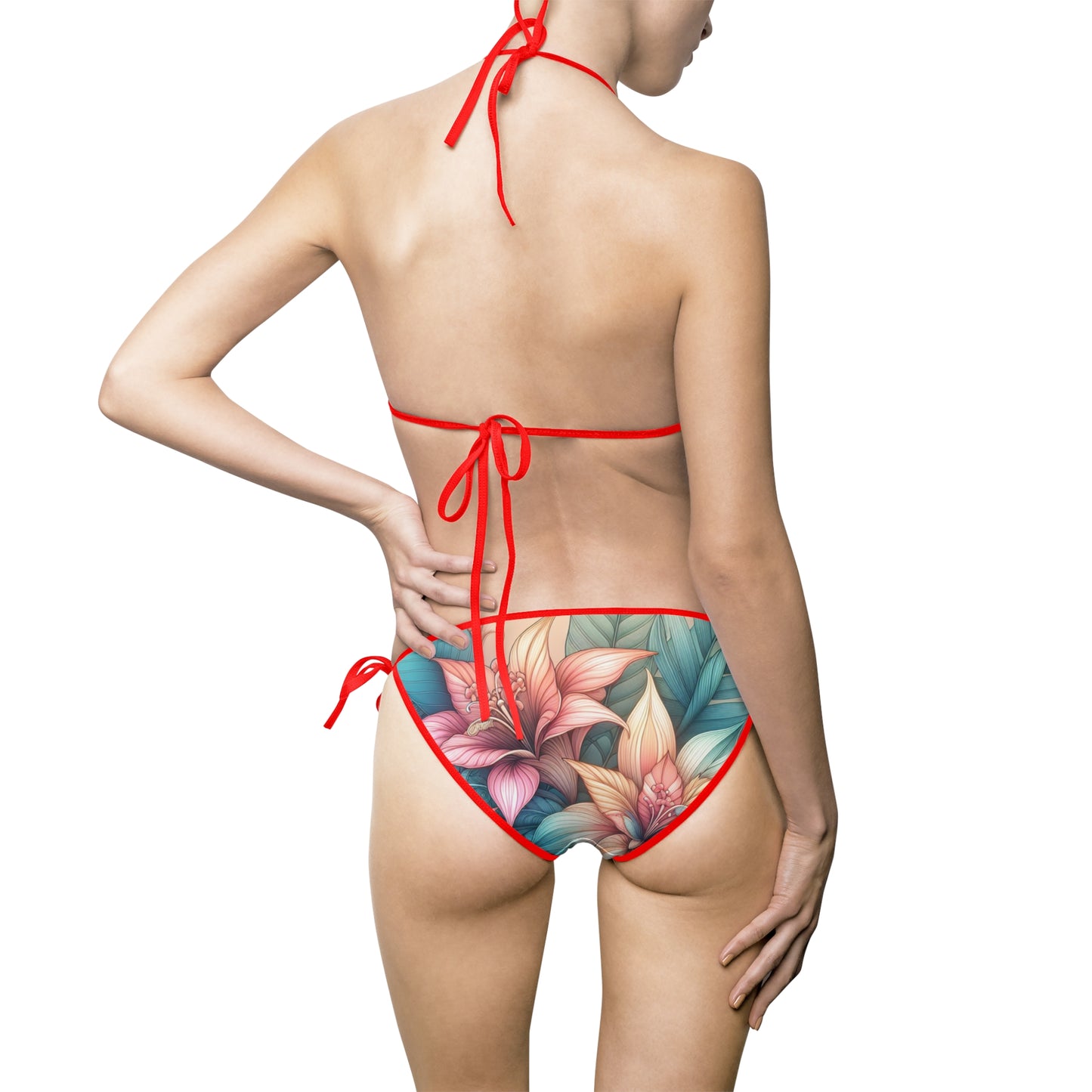 Tropical Floral Women Bikini Swimsuit - Ideal for Summer Beach Days