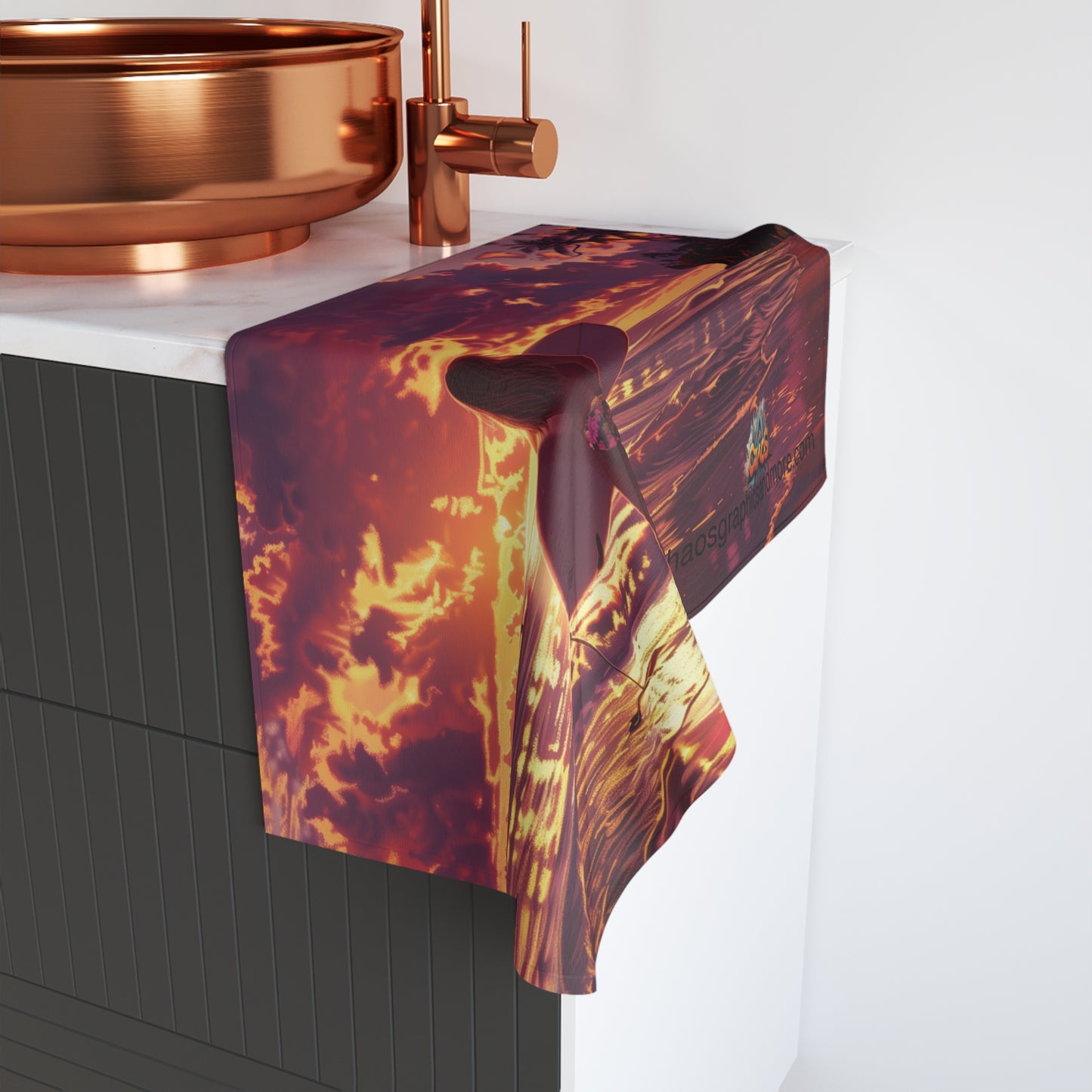 Hand Towel - Awesome Graphics Workout Towel for Stylish Elevating - Aloha 8 - chaosgraphics logo