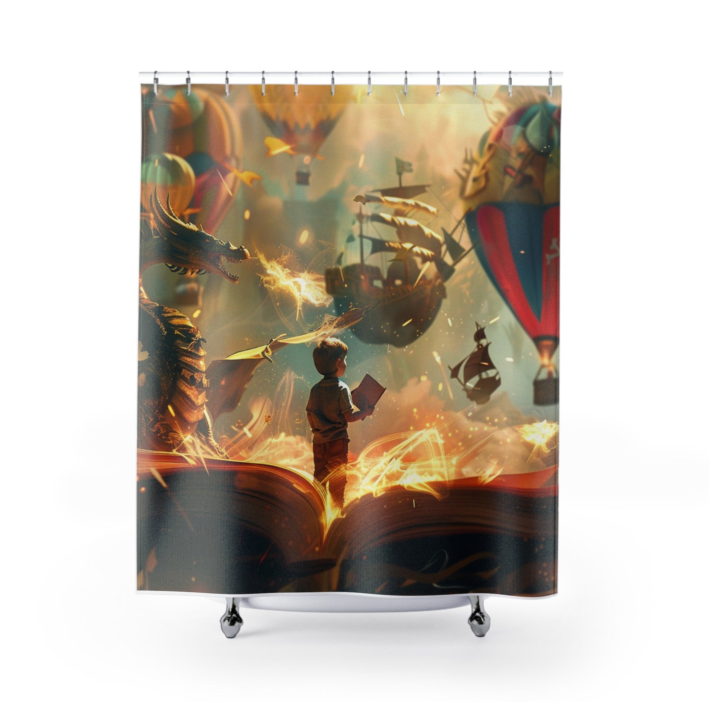 Kids Pirate Adventure Shower Curtain