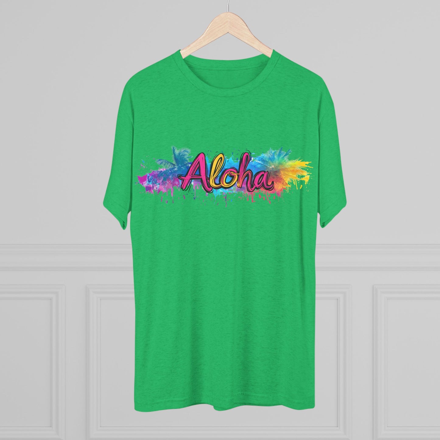 T-Shirt 80's Vibe Aloha Tri-Blend Crew Tee