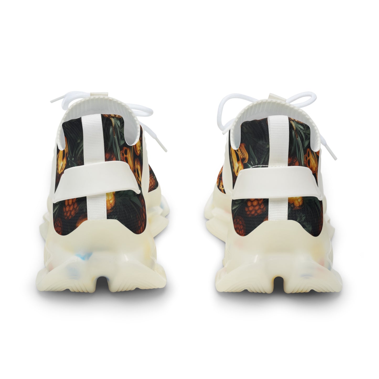 Men's Mesh Sneakers - Pineapple Skull Design