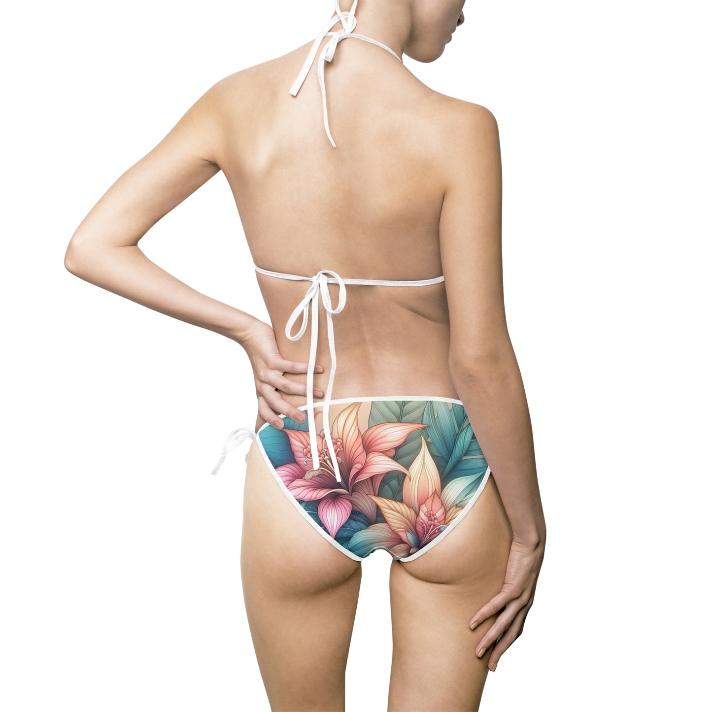 Tropical Floral Women Bikini Swimsuit - Ideal for Summer Beach Days