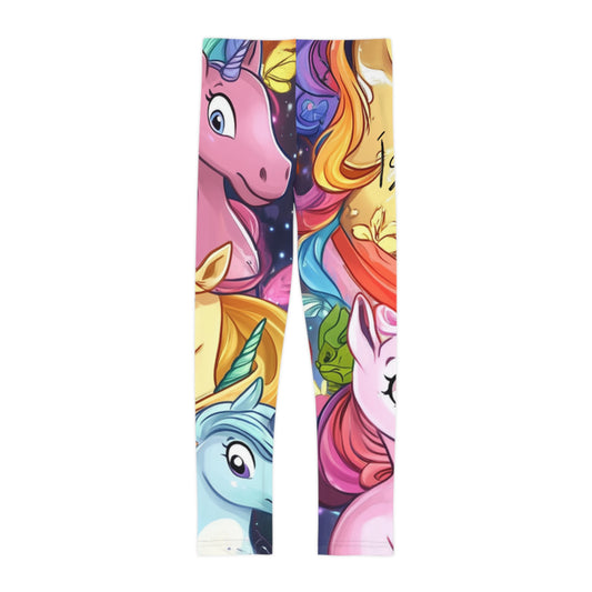 Magical Unicorn Kids Leggings - Colorful Fantasy Leggings for Girls