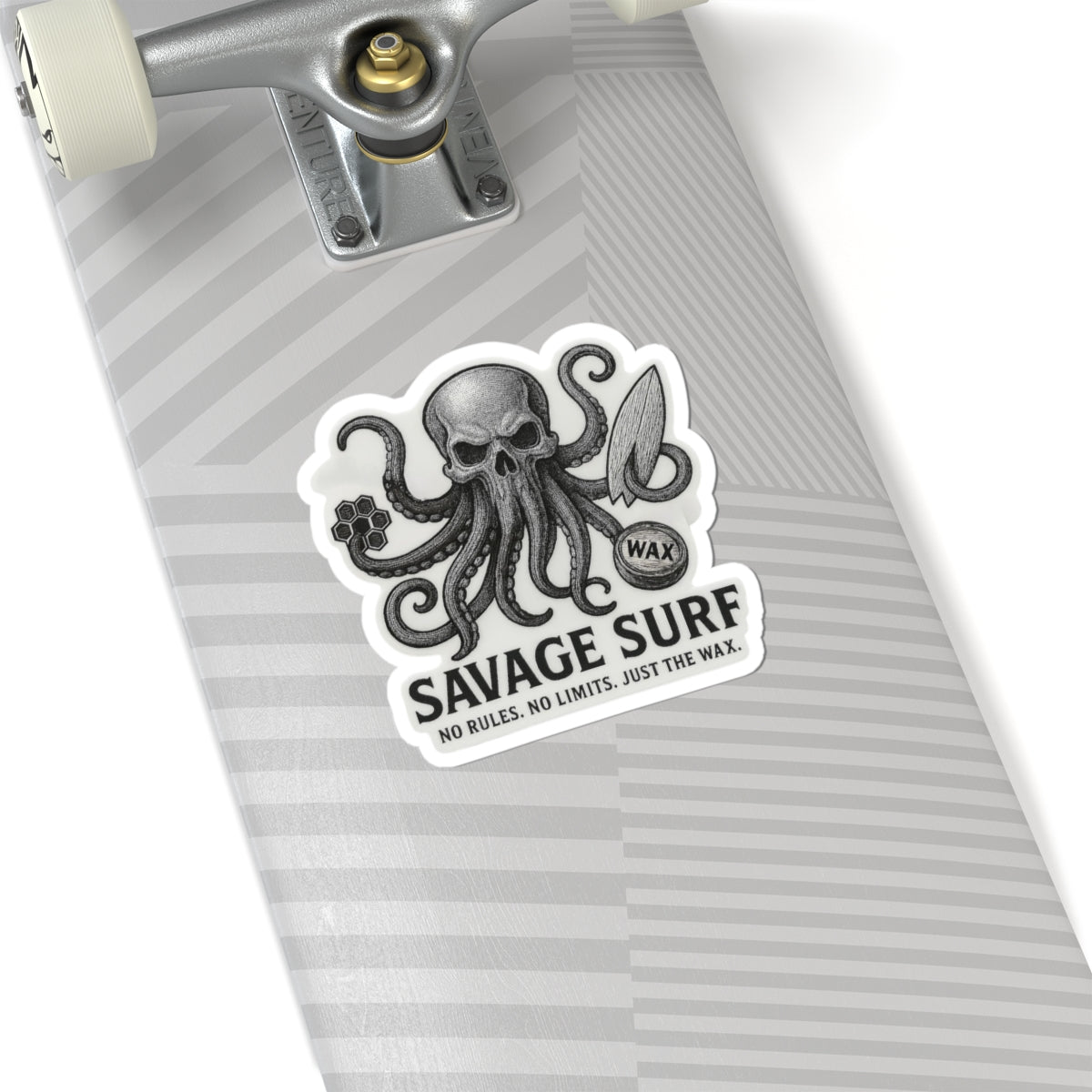 Surf Octopus Kiss-Cut Stickers | Summer Vibe, Laptop Decor, USA Pride