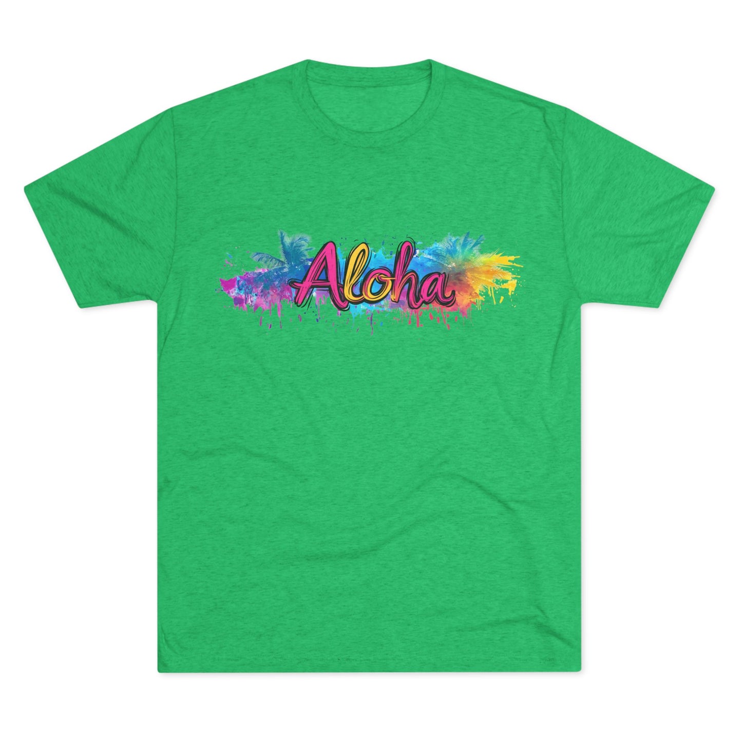 T-Shirt 80's Vibe Aloha Tri-Blend Crew Tee