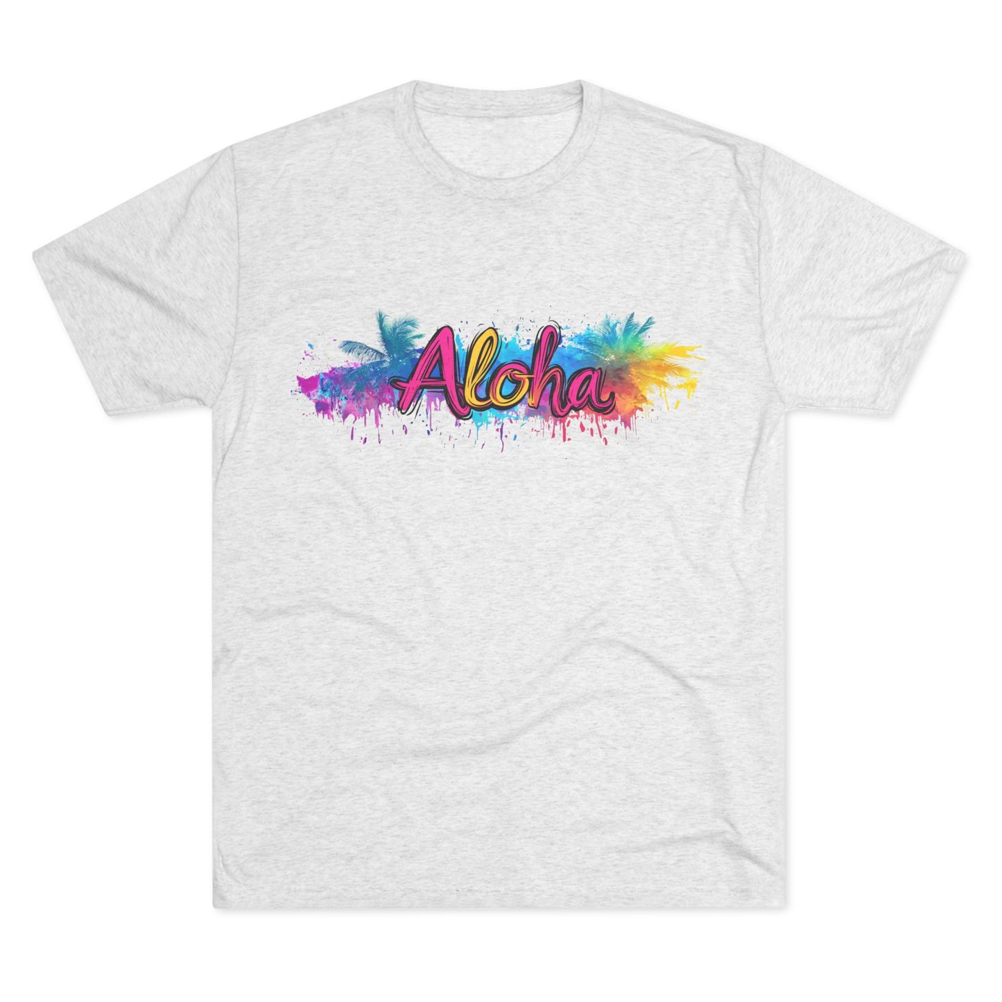 T-Shirt 80's Vibe Aloha Tri-Blend Crew Tee