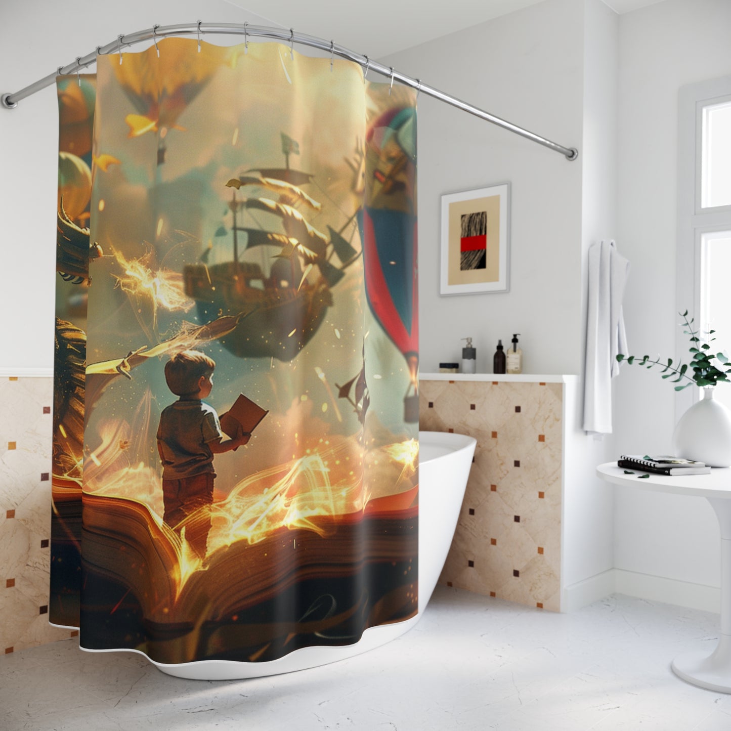 Kids Pirate Adventure Shower Curtain