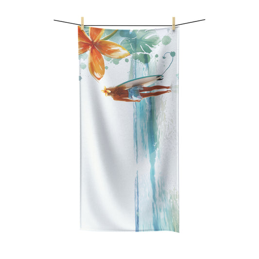 Hawaiian Sunset Hula Polycotton Towel - Beach & Pool Essential V3
