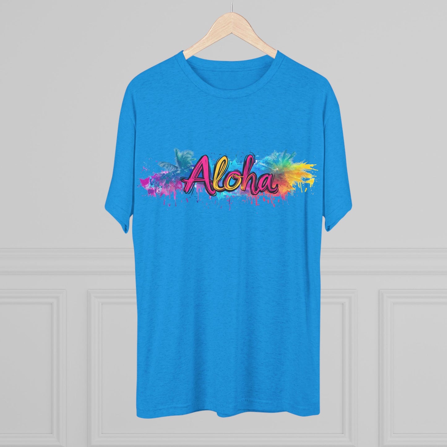 T-Shirt 80's Vibe Aloha Tri-Blend Crew Tee