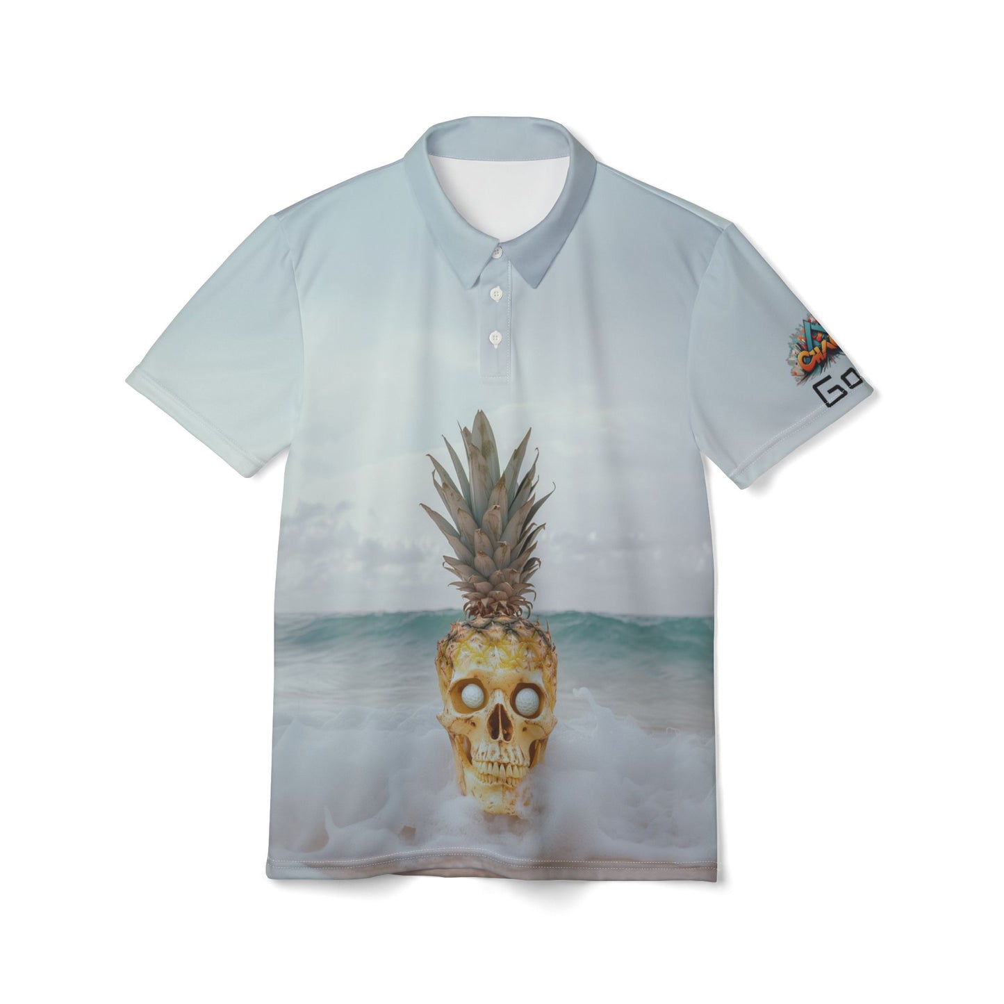 Polo Shirt Chaos Logo Golf Club - Pineapple Skull V1