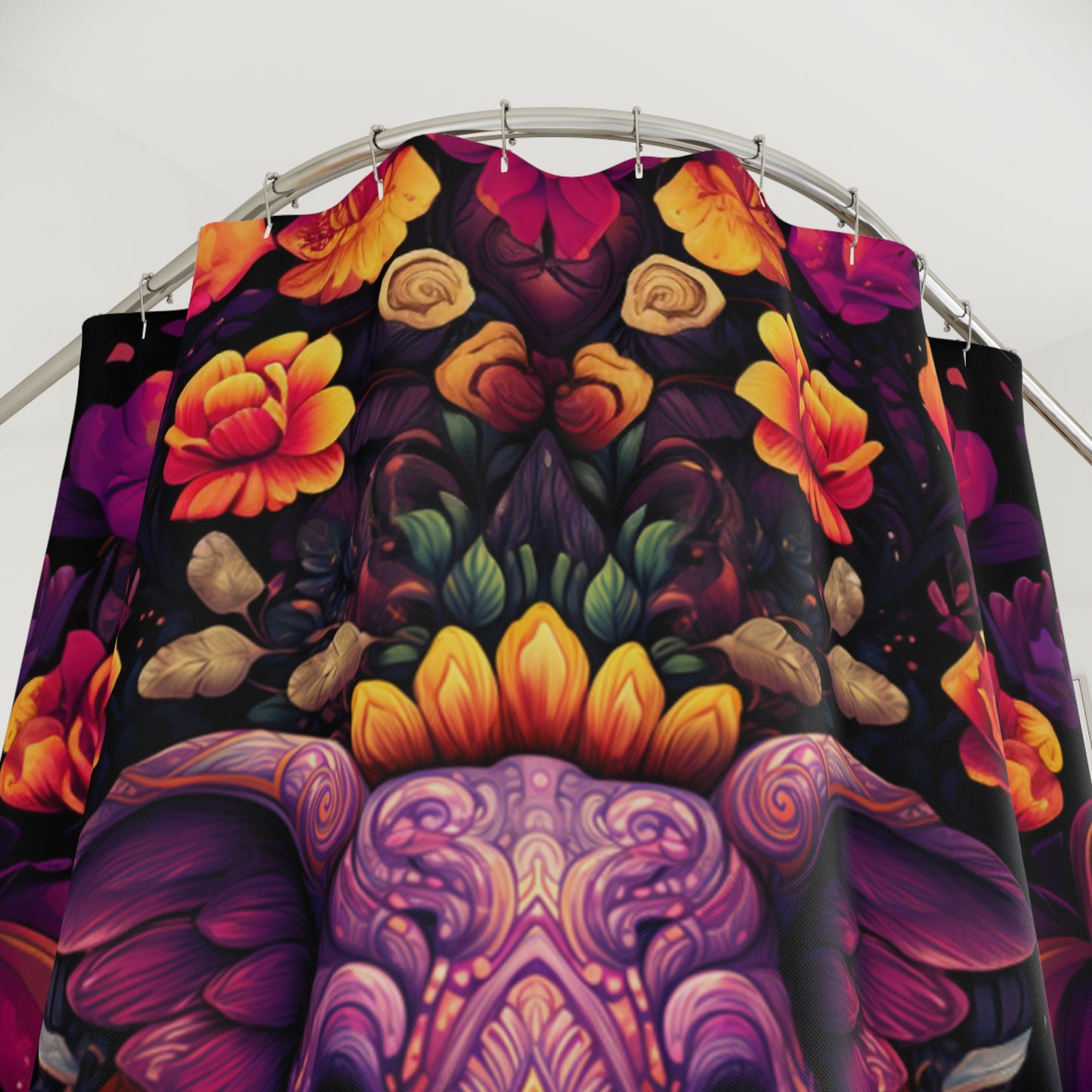 Elephant Flower Shower Curtain
