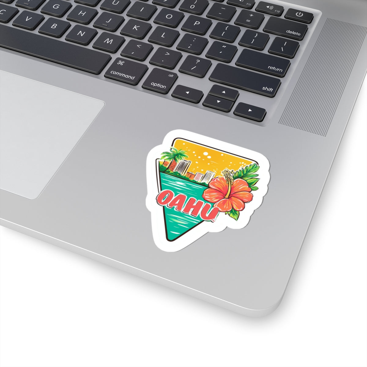 Oahu 4 Kiss-Cut Stickers | Summer Vibe, Laptop Decor, USA Pride