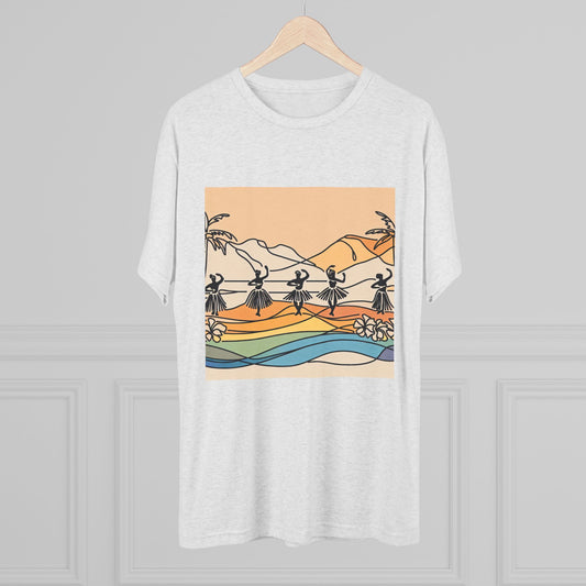 Soft Tropical Art Tee - Tri Blend - V1 Luau