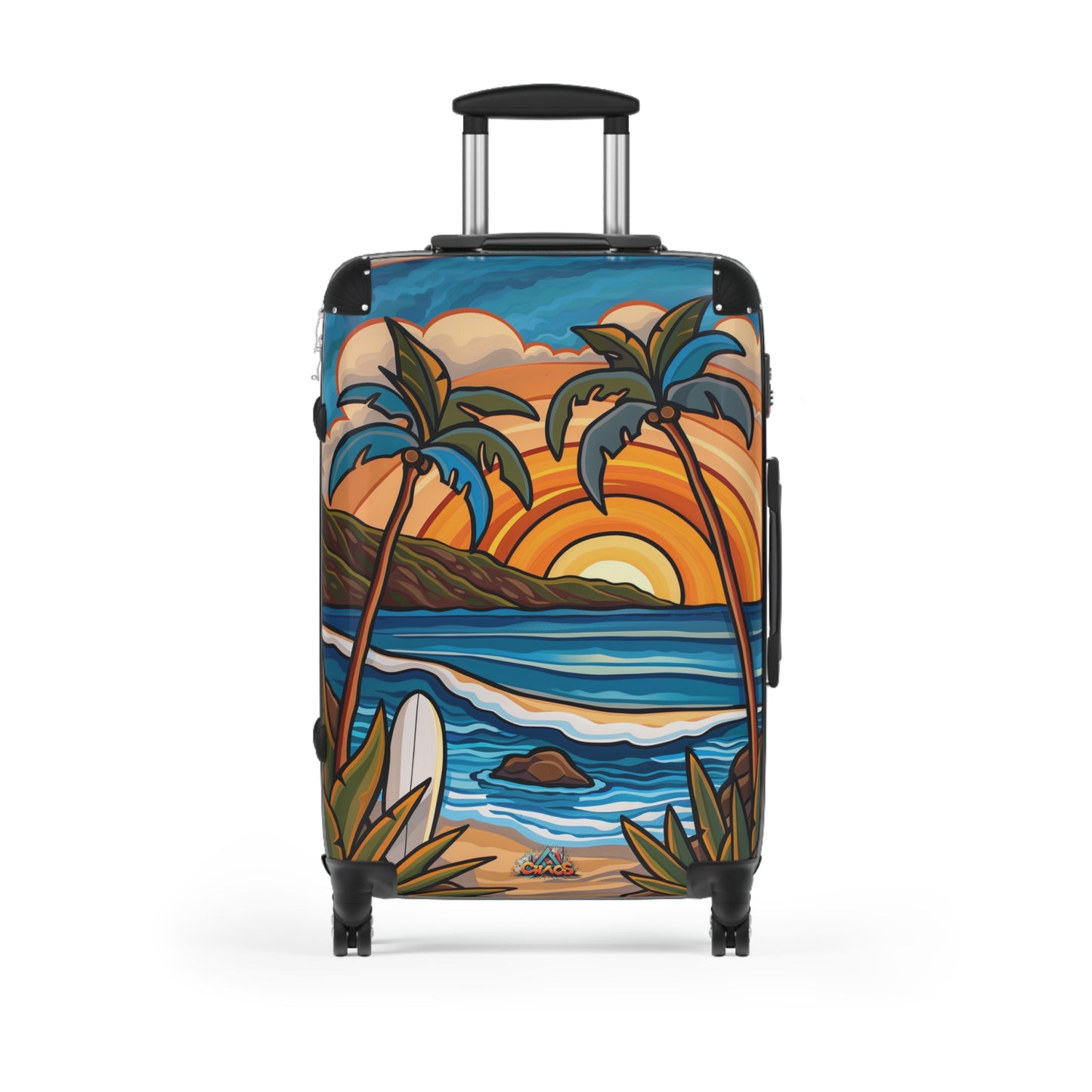 Luggage -Tropical Beach Sunset Graphic Design