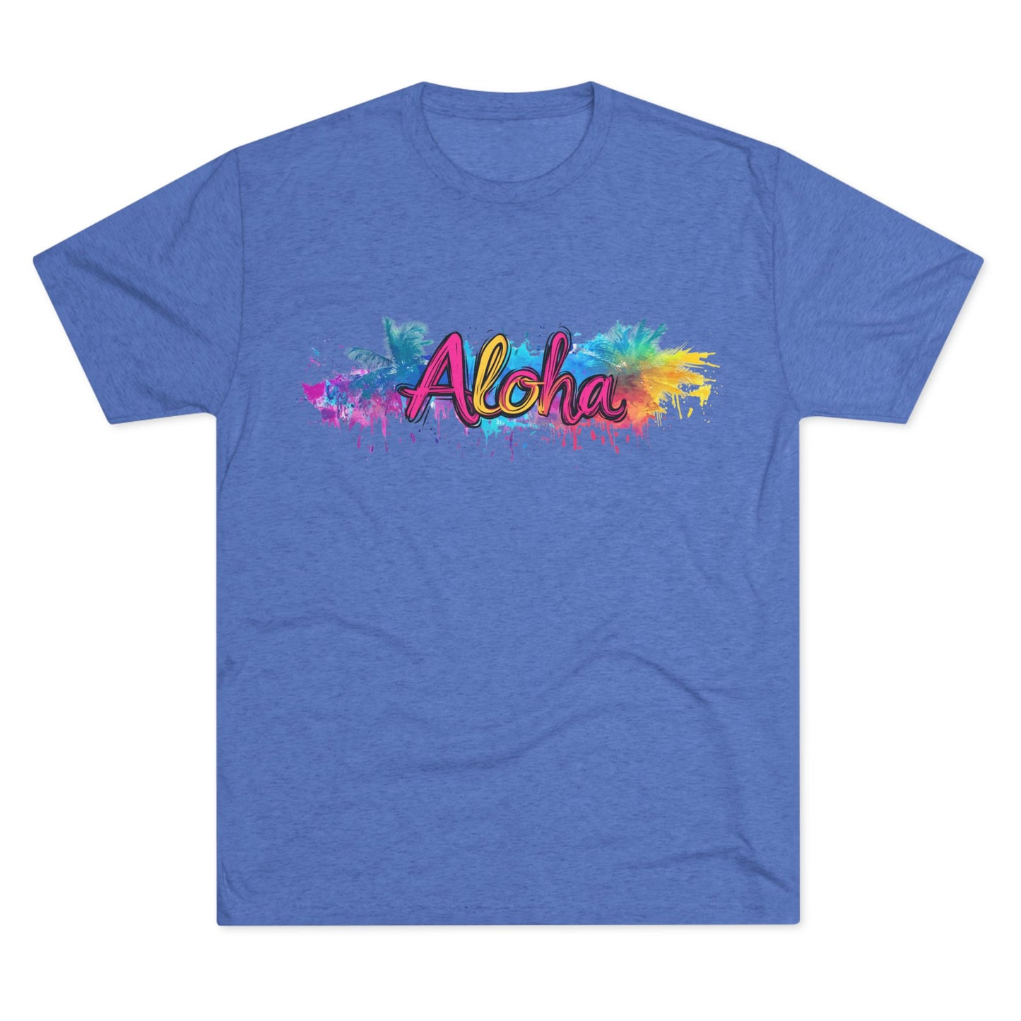 T-Shirt 80's Vibe Aloha Tri-Blend Crew Tee