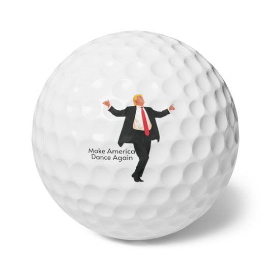 Funny Golf Balls, Make America Dance Again - 6pcs, Golf Gifts, Novelty Sports Gear, Unique Golfer Present, Fun Golf Accessories