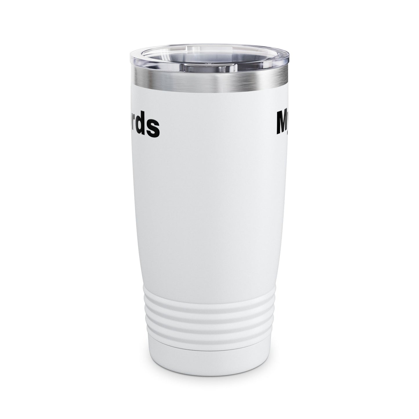 Funny Golf Tumbler - 20oz Ringneck Cup with 'My Score in 0 Words' Design