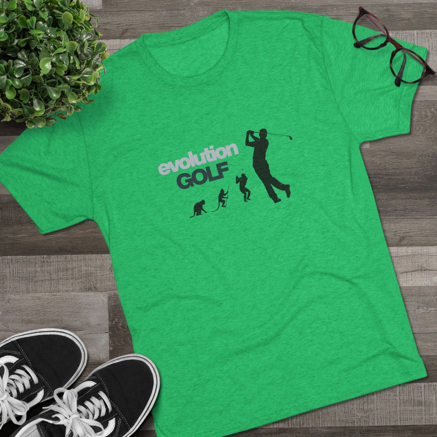 T-Shirt - Evolution Golf Ape to Golfer Satire Tee