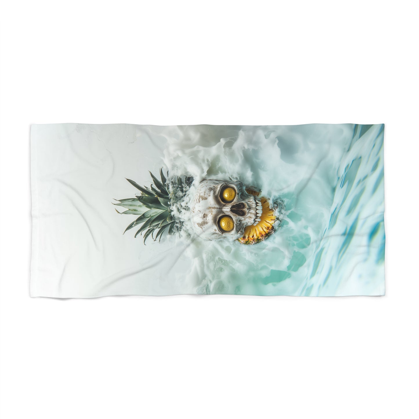 Beach Towel - Pineapple Skull Design V2