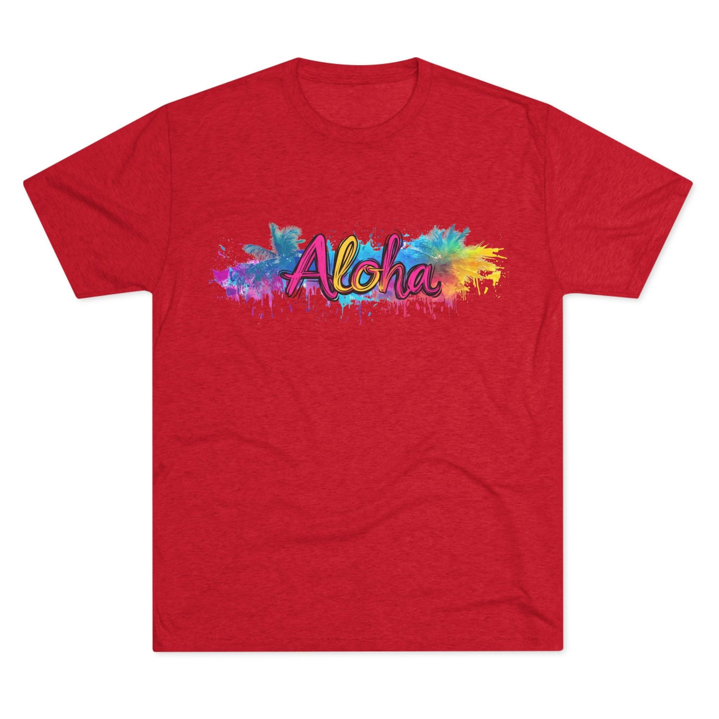 T-Shirt 80's Vibe Aloha Tri-Blend Crew Tee