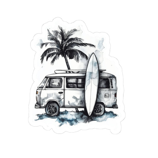 Aloha Kiss-Cut Stickers for Laptop V2, Surf Decor, Beach Lovers, Fun Travel Mementos, Vibrant Gifts