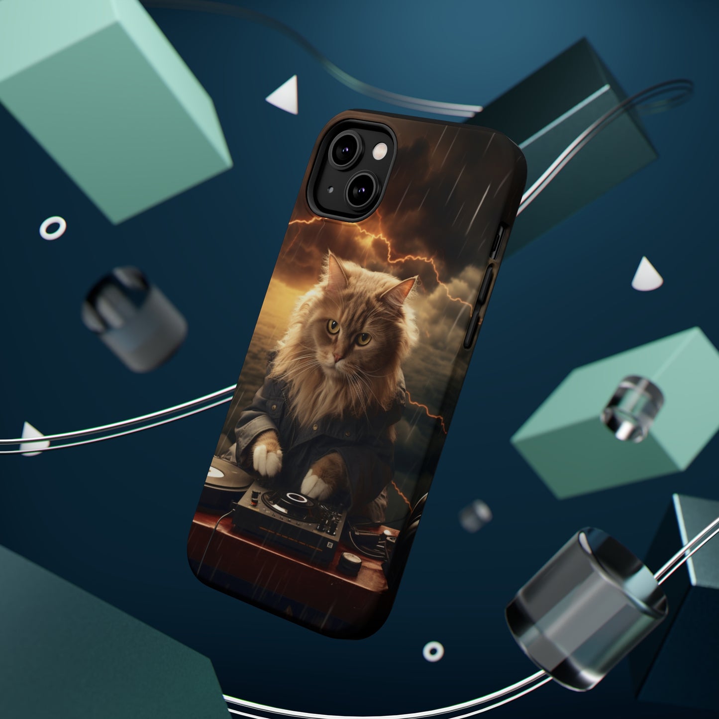 MagSafe Tough Cases for iphone - Pet Lover Series - Cat Dj Storm 3