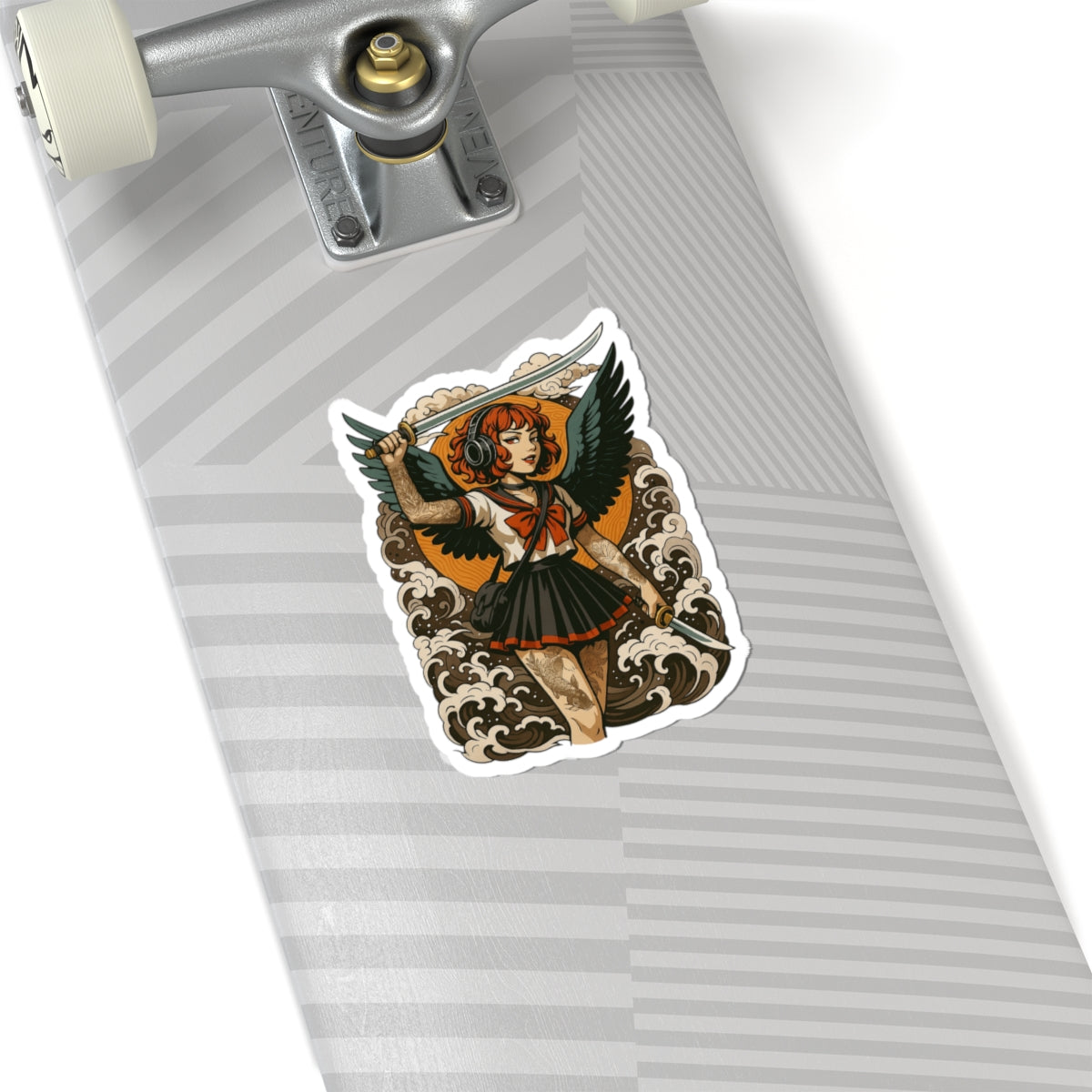 Lady Swords Kiss-Cut Stickers | Summer Vibe, Laptop Decor, USA Pride