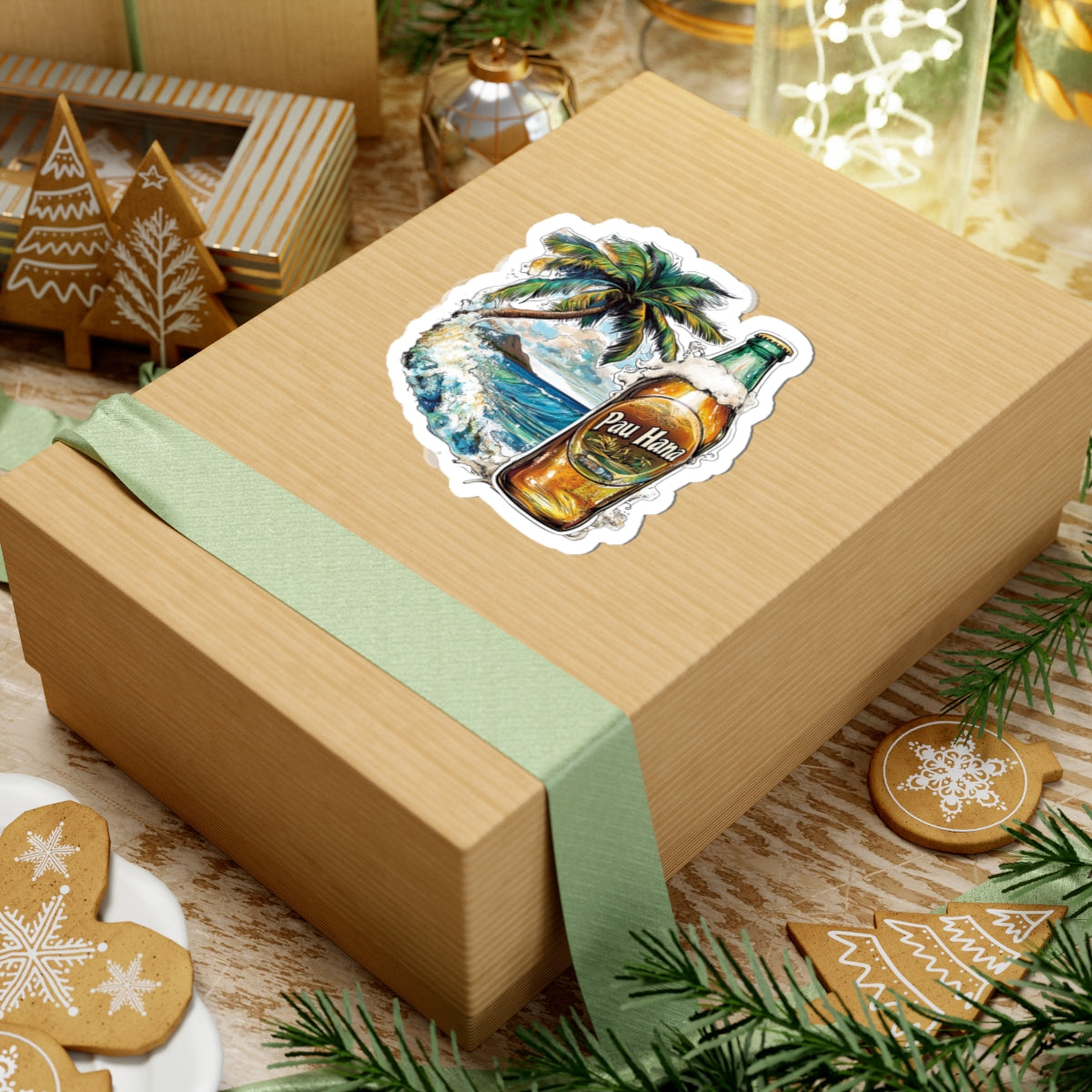 Pau Hana V10 Kiss-Cut Stickers | Summer Vibe, Laptop Decor, Tropical Vibes