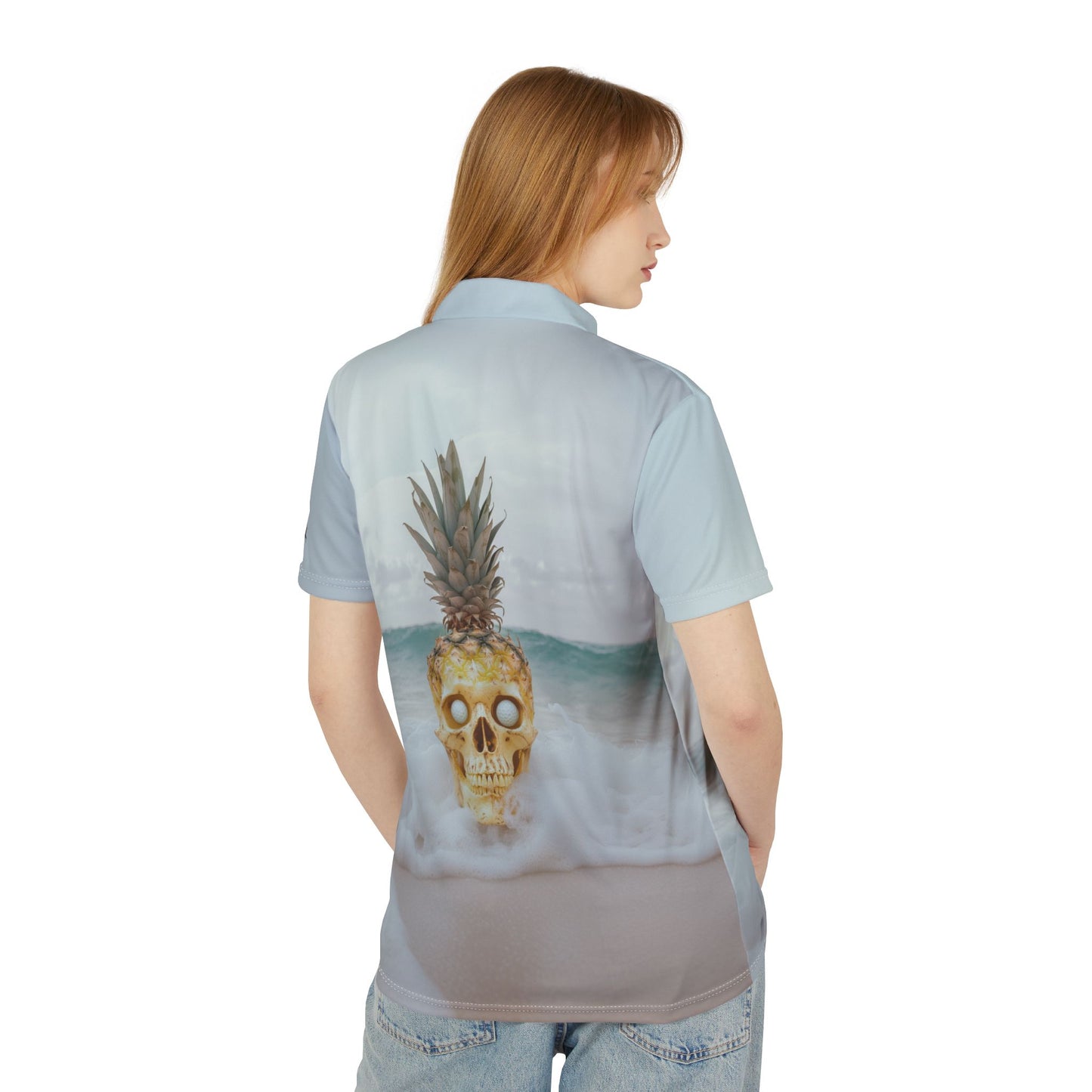 Polo Shirt Chaos Logo Golf Club - Pineapple Skull V1