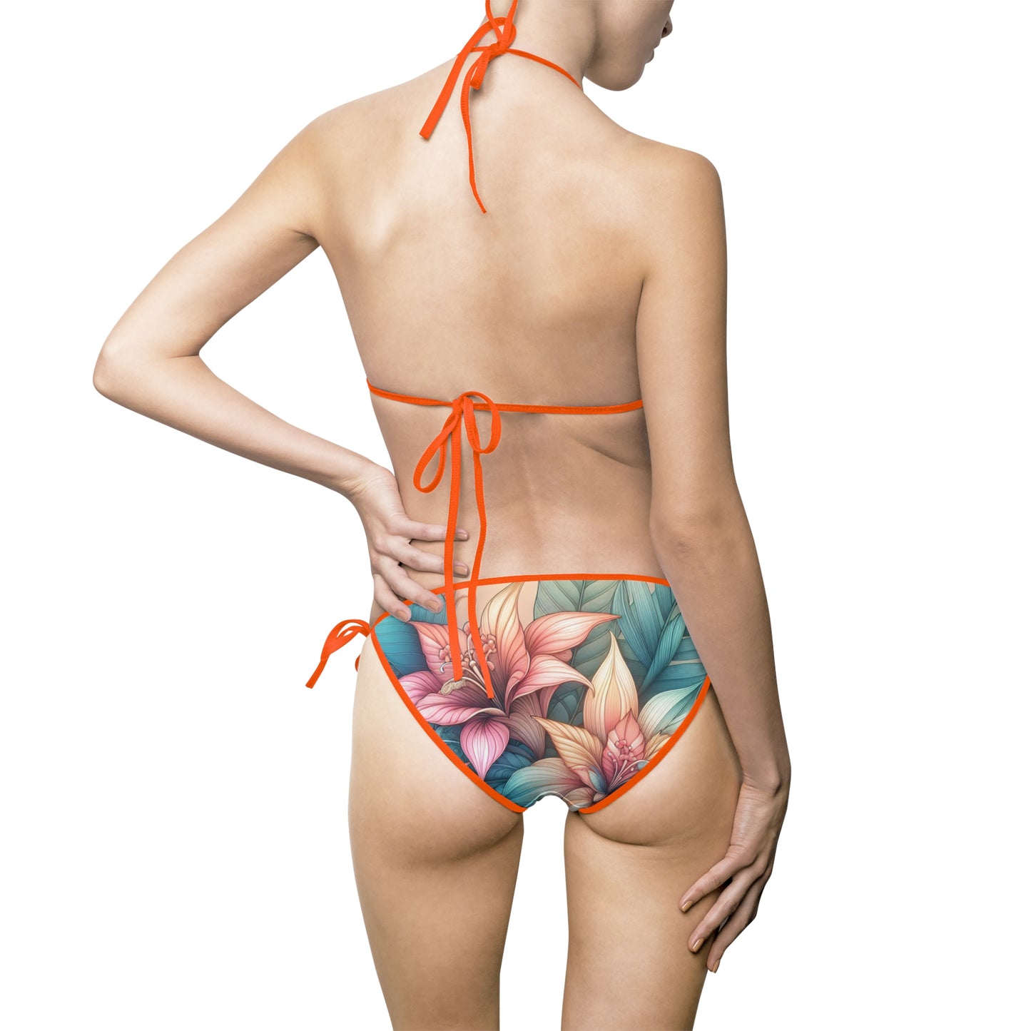 Tropical Floral Women Bikini Swimsuit - Ideal for Summer Beach Days