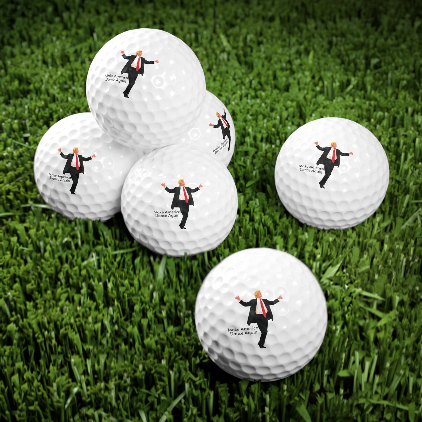 Funny Golf Balls, Make America Dance Again - 6pcs, Golf Gifts, Novelty Sports Gear, Unique Golfer Present, Fun Golf Accessories