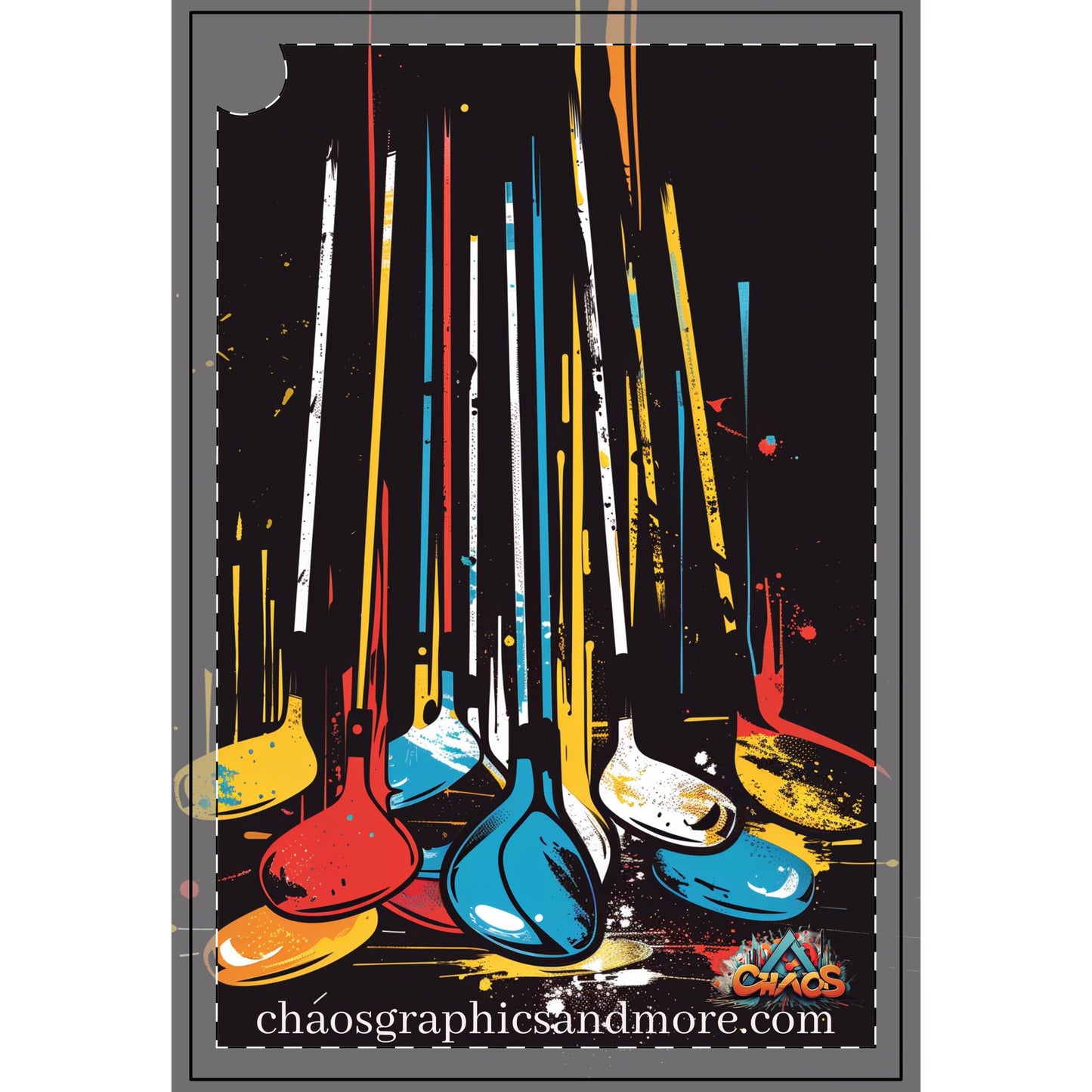 Vintage Golf Towel - modern clubs 1 Design