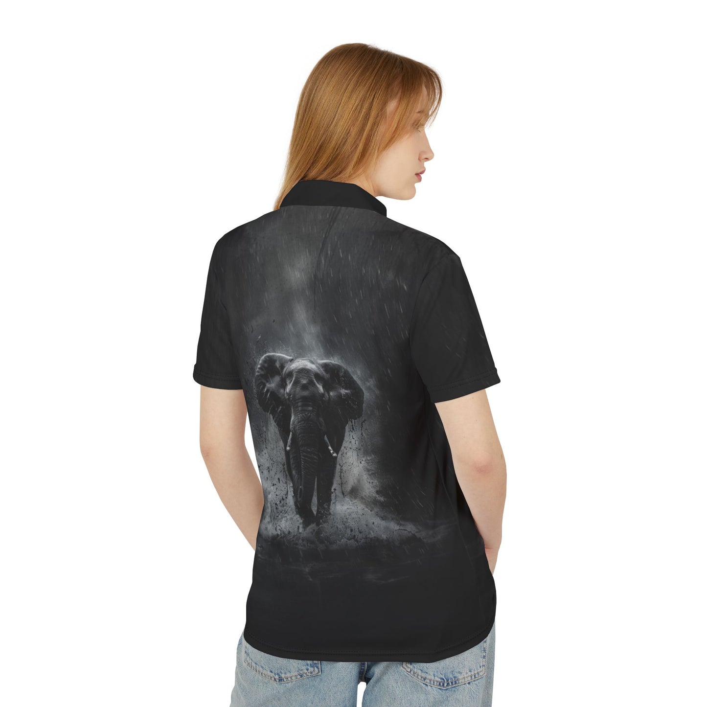Elephant Polo Shirt - Powerful Elephant Design