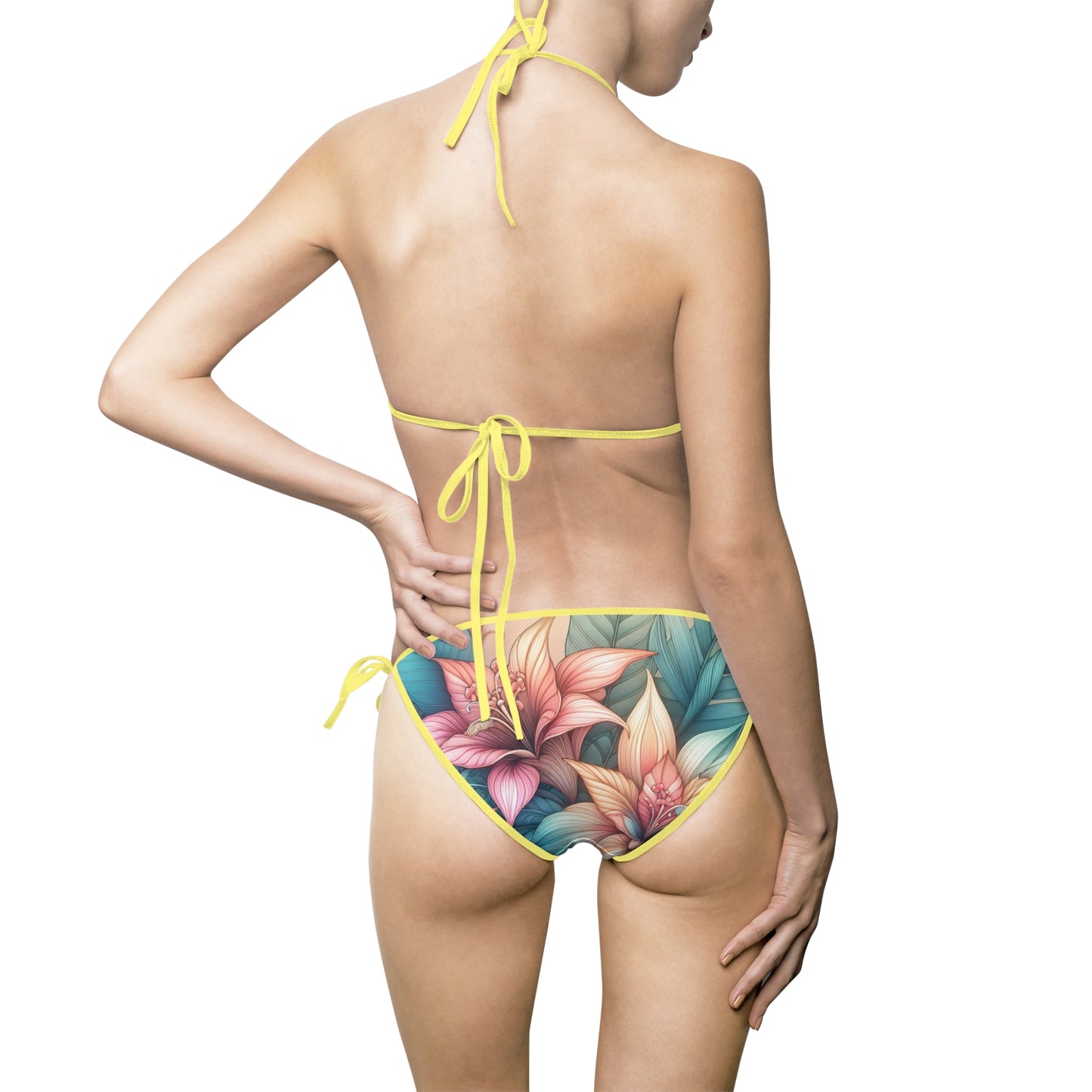 Tropical Floral Women Bikini Swimsuit - Ideal for Summer Beach Days