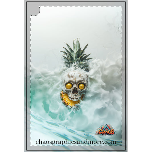 Vintage Golf Towel - Pineapple Skull 1 Design