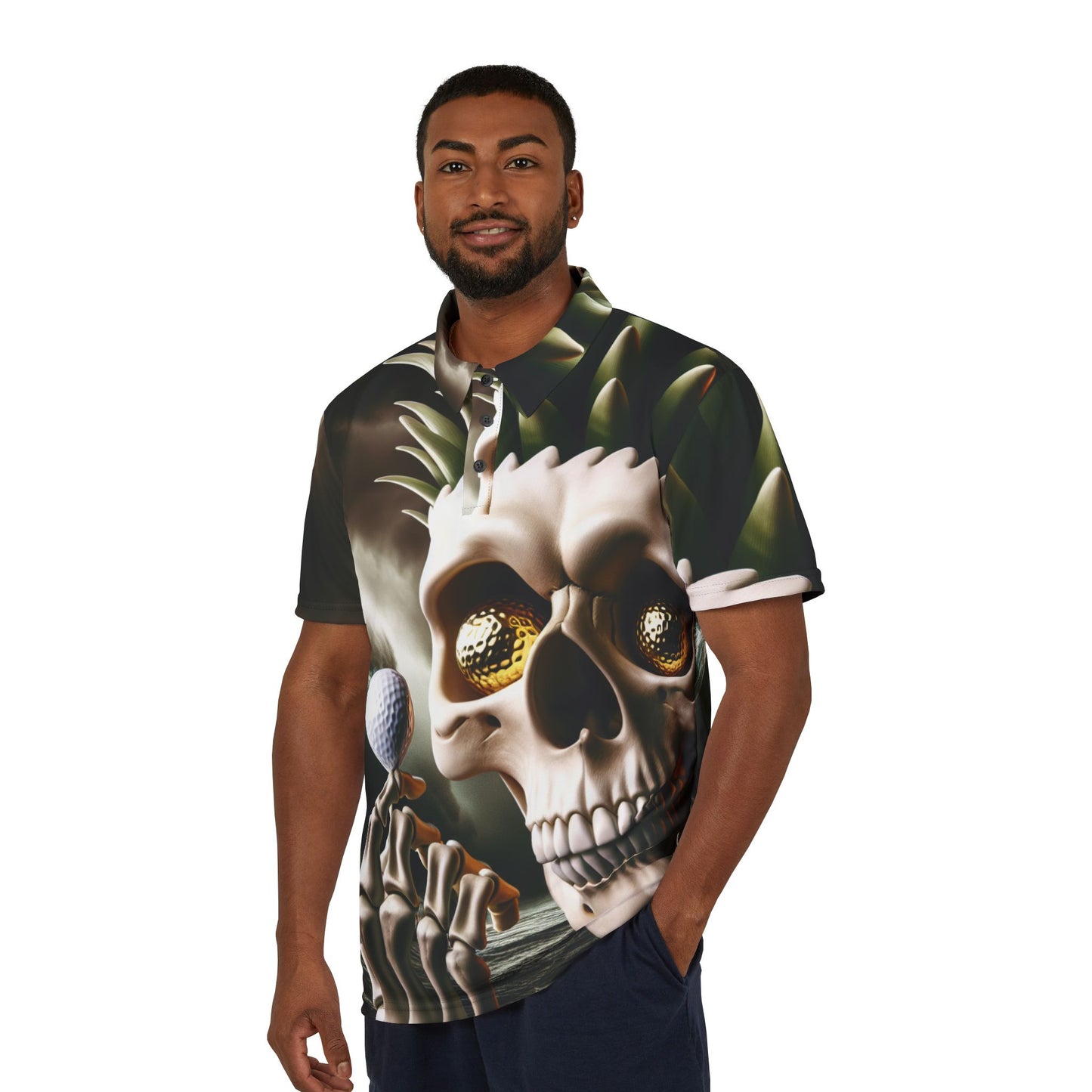 Skeleton Golfing Polo Shirt