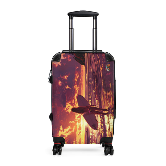 Sunset Surfboards Suitcase - Vibrant Travel Luggage for Beach Lovers