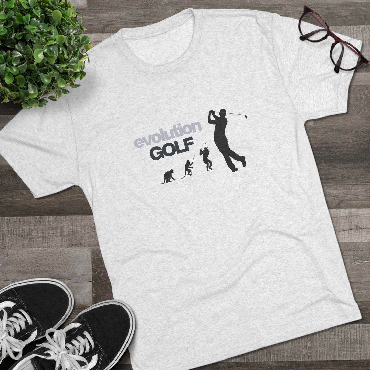 T-Shirt - Evolution Golf Ape to Golfer Satire Tee