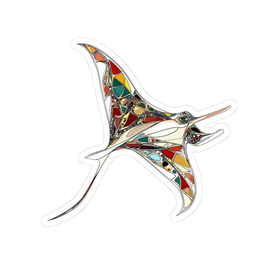 Manta ray Kiss-Cut Stickers | Summer Vibe, Laptop Decor, USA Pride, Tropical Vibes