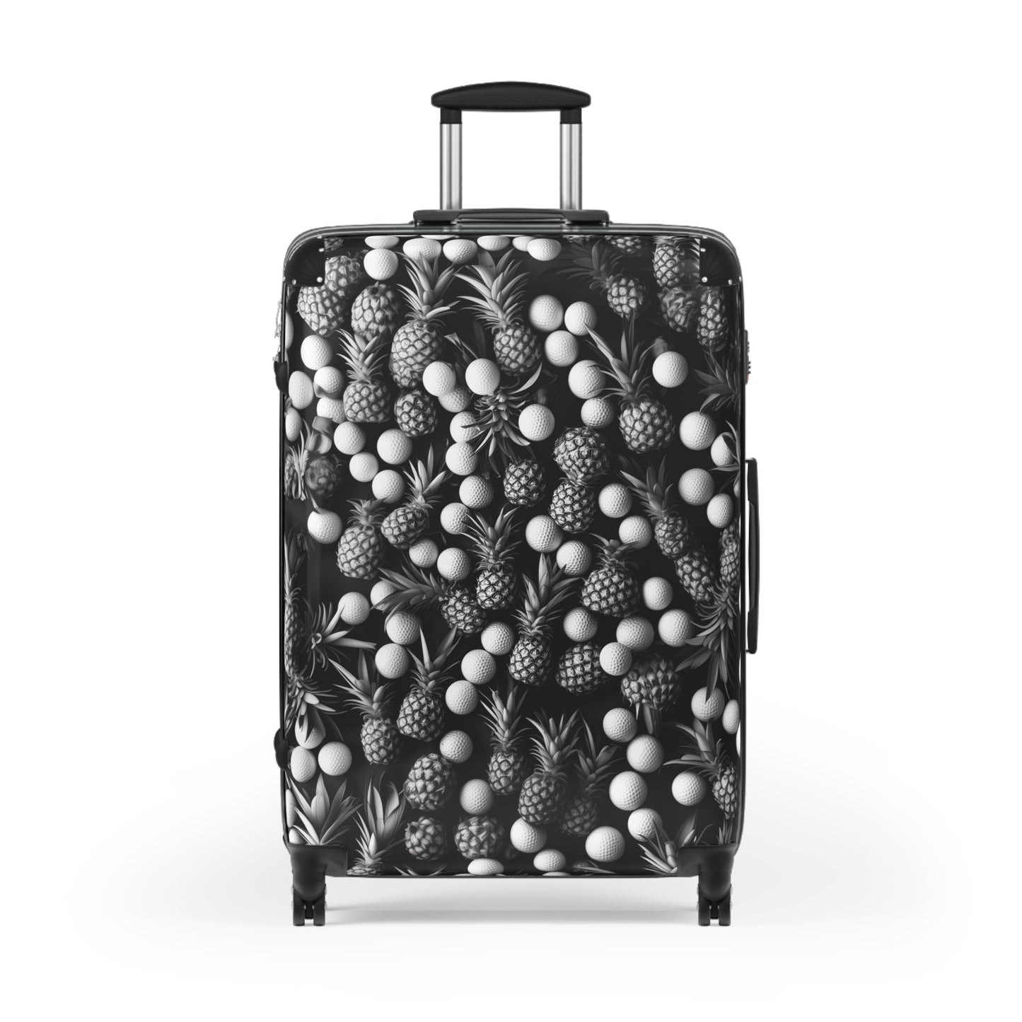 Suitcase Luggage with Golf Ball Pineapple Print
