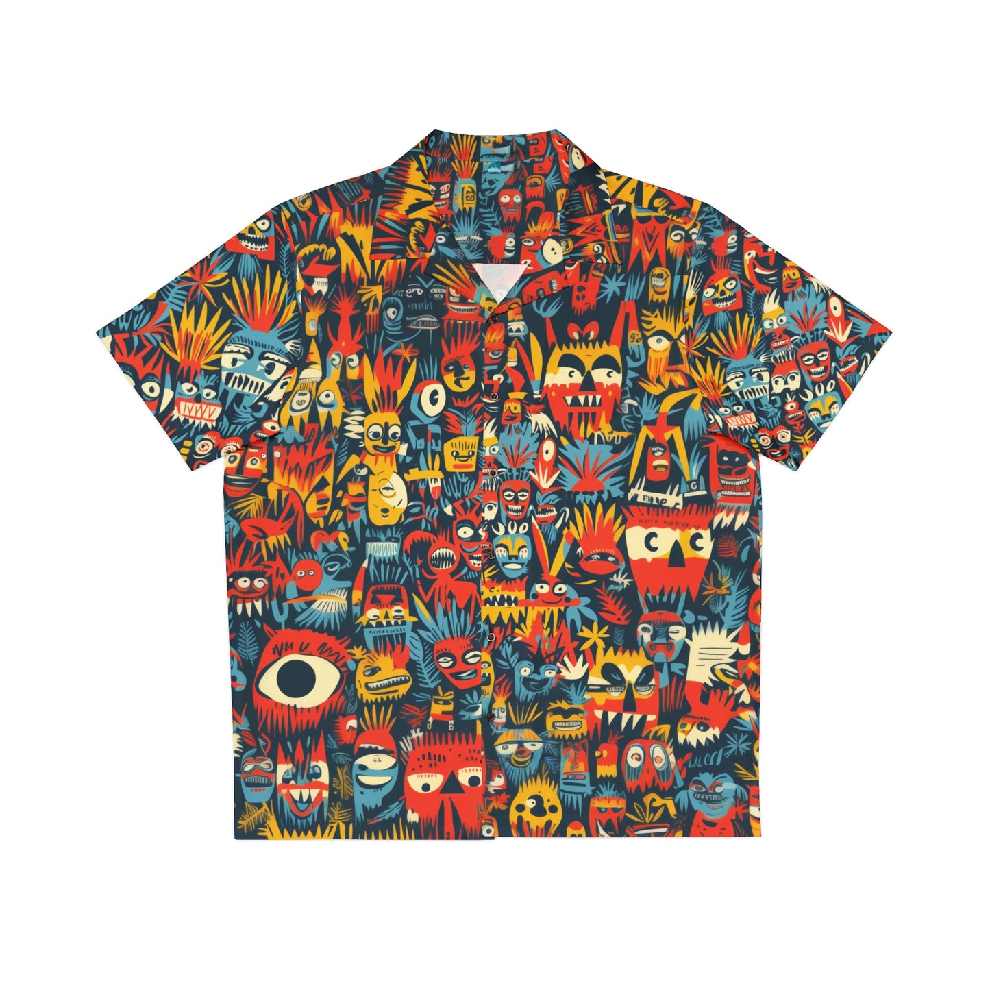 Hawaiian Shirt - Crazy Tropical Character Faces Aloha Shirt for Men