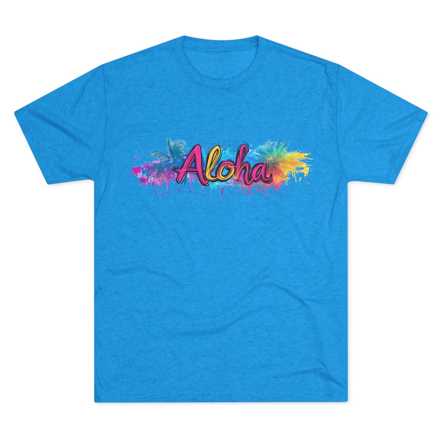 T-Shirt 80's Vibe Aloha Tri-Blend Crew Tee