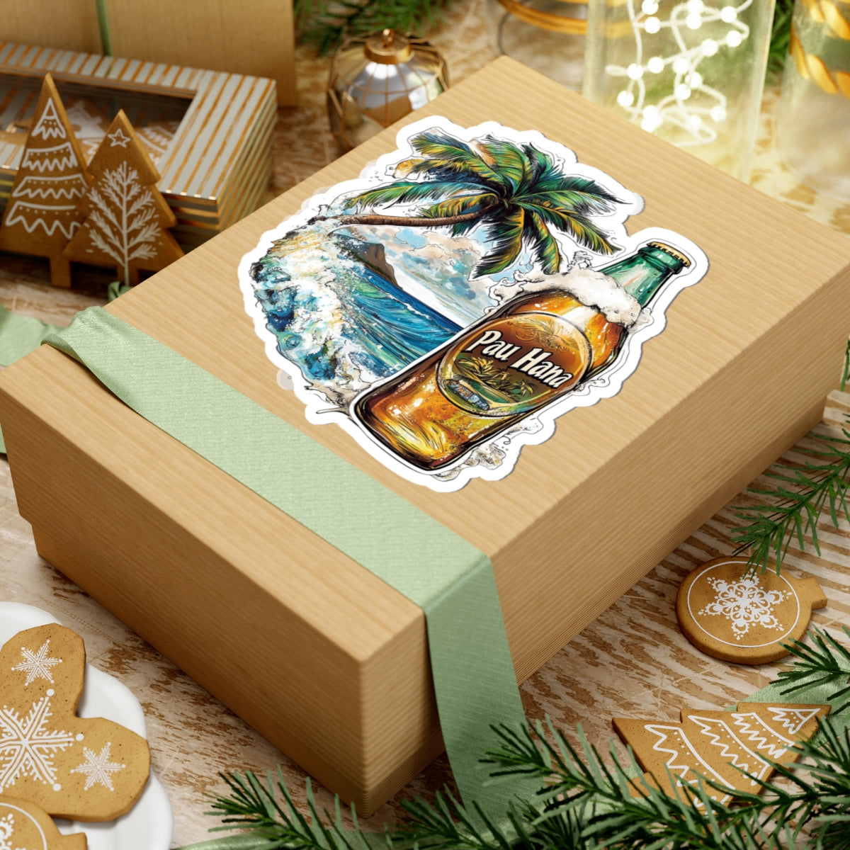 Pau Hana V10 Kiss-Cut Stickers | Summer Vibe, Laptop Decor, Tropical Vibes