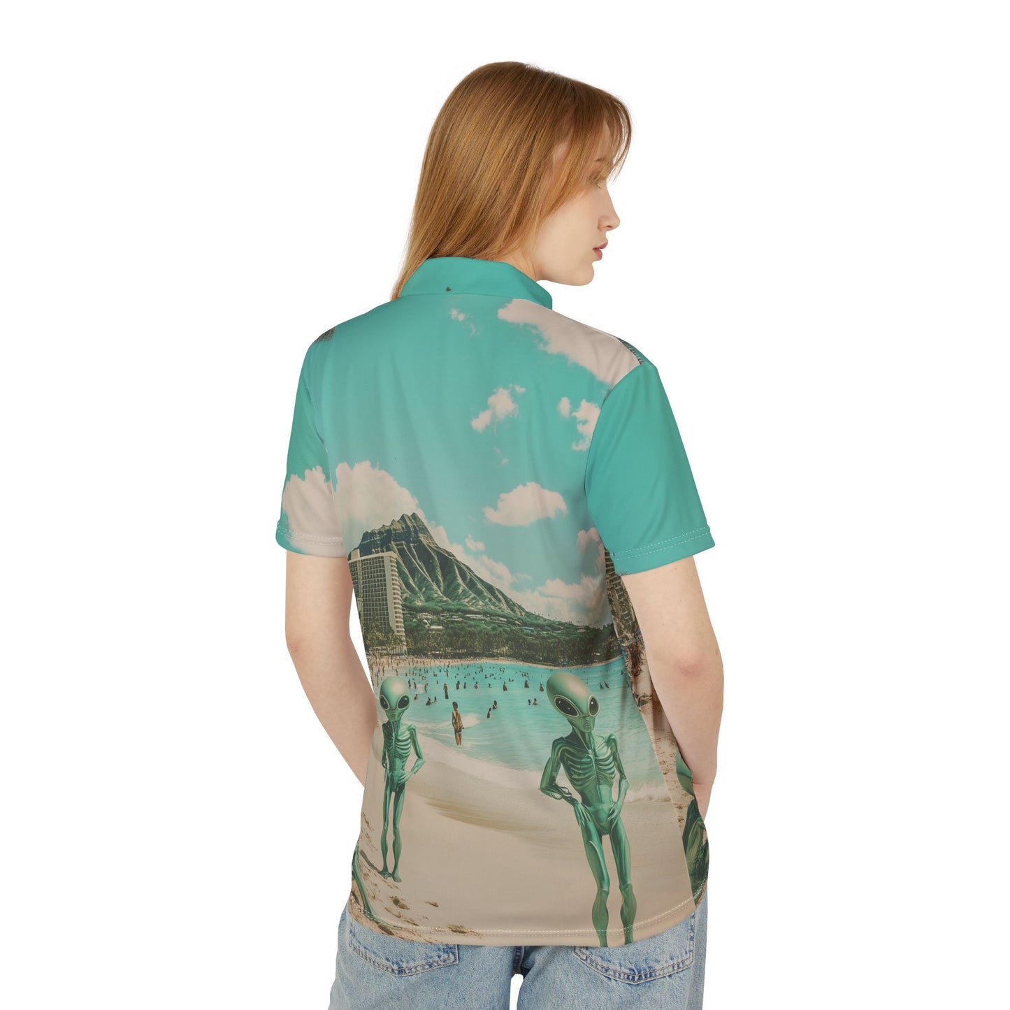 Unisex Polo Shirt - Waikiki Beach Aliens Hangout