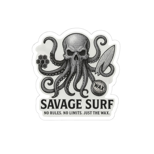 Surf Octopus Kiss-Cut Stickers | Summer Vibe, Laptop Decor, USA Pride