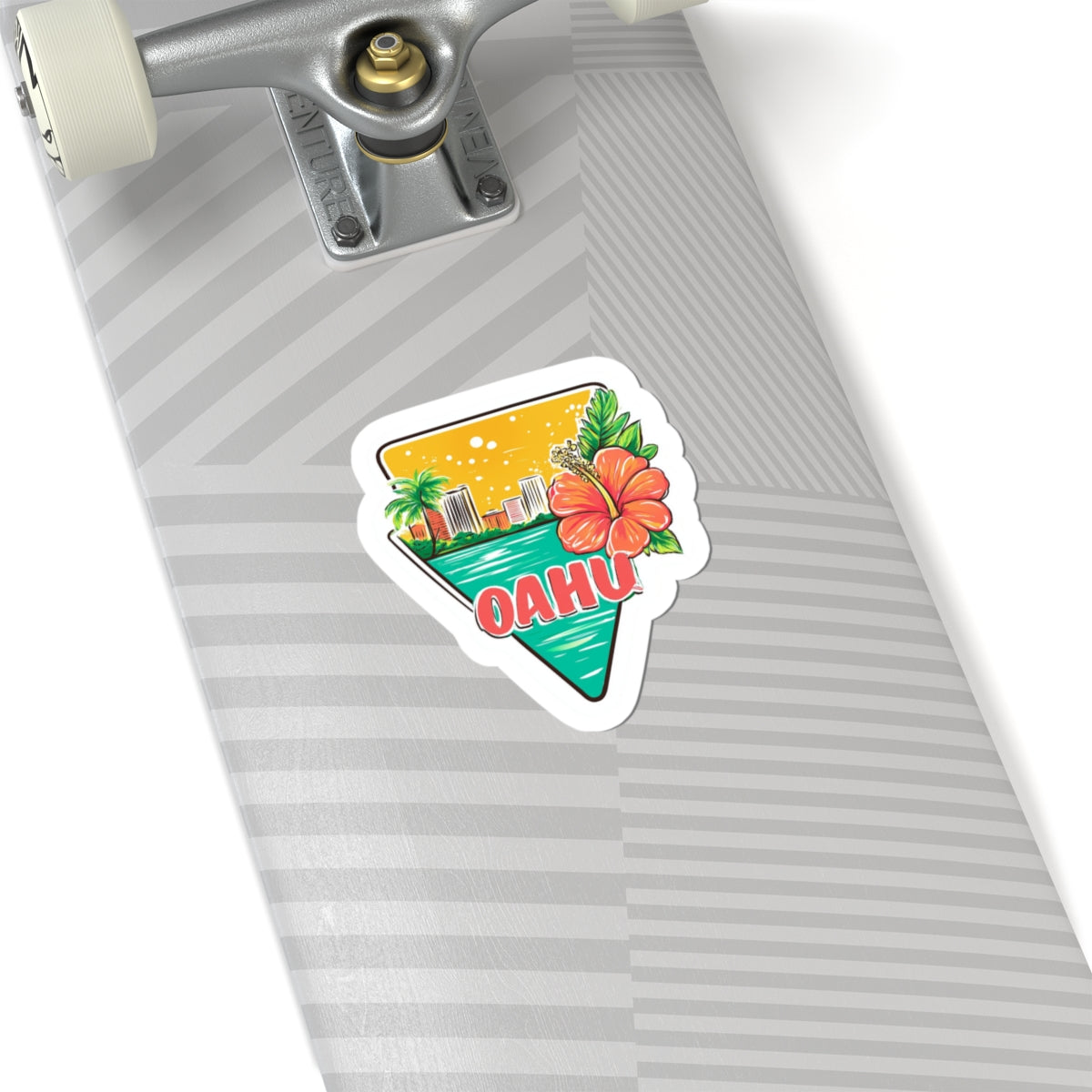 Oahu 4 Kiss-Cut Stickers | Summer Vibe, Laptop Decor, USA Pride