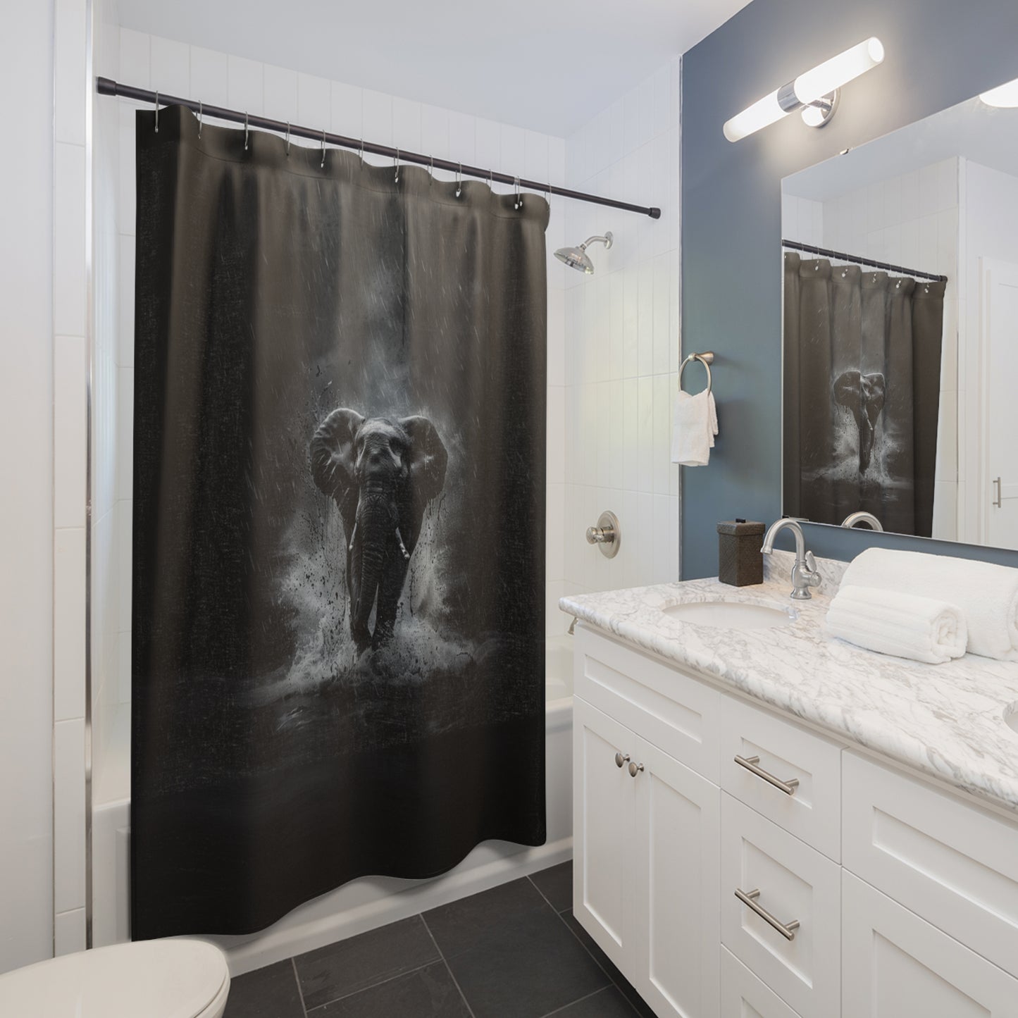 Safari Themed Shower Curtain - Majestic Elephant