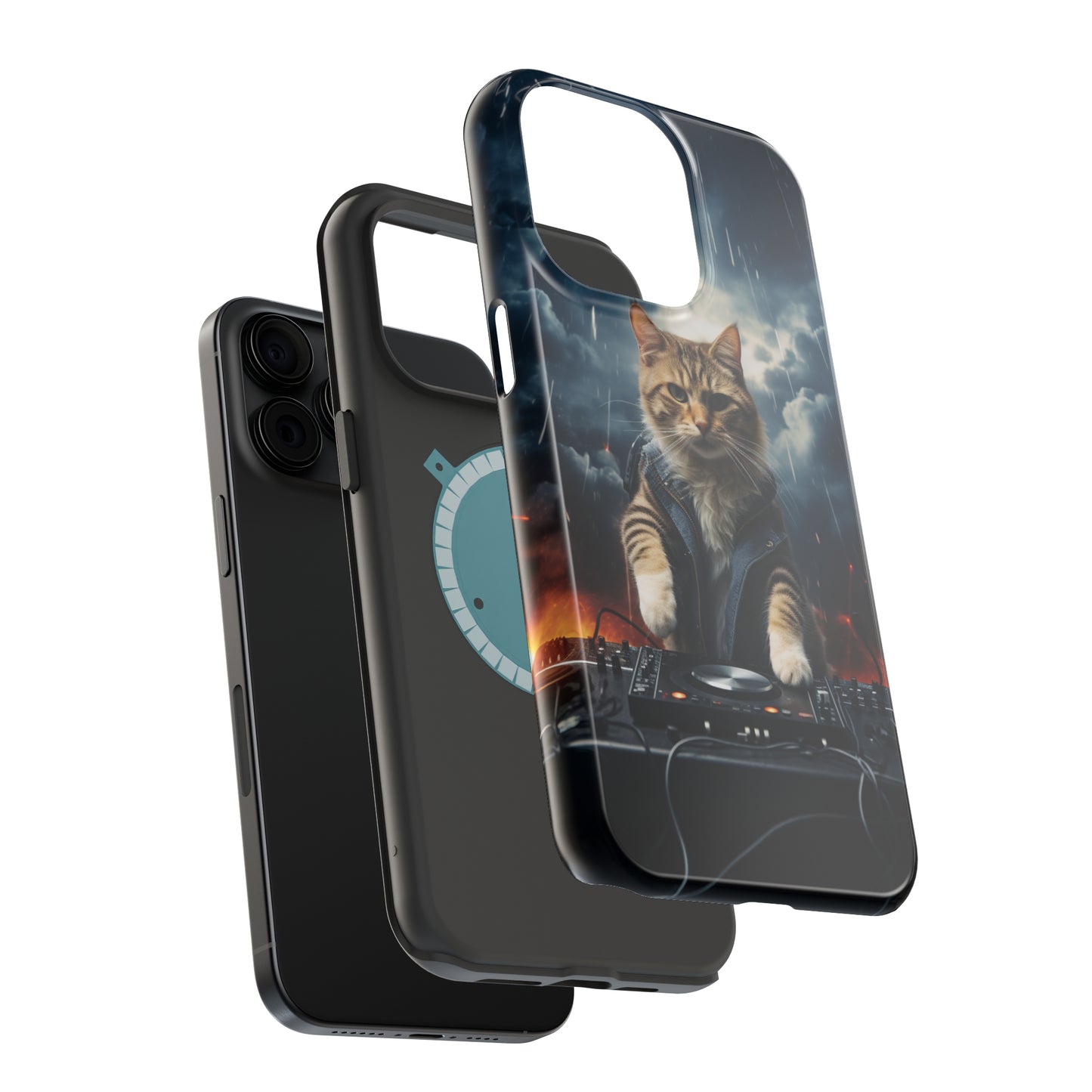 MagSafe Tough Cases for iphone - Pet Lover Series - Cat DJ Storm 1