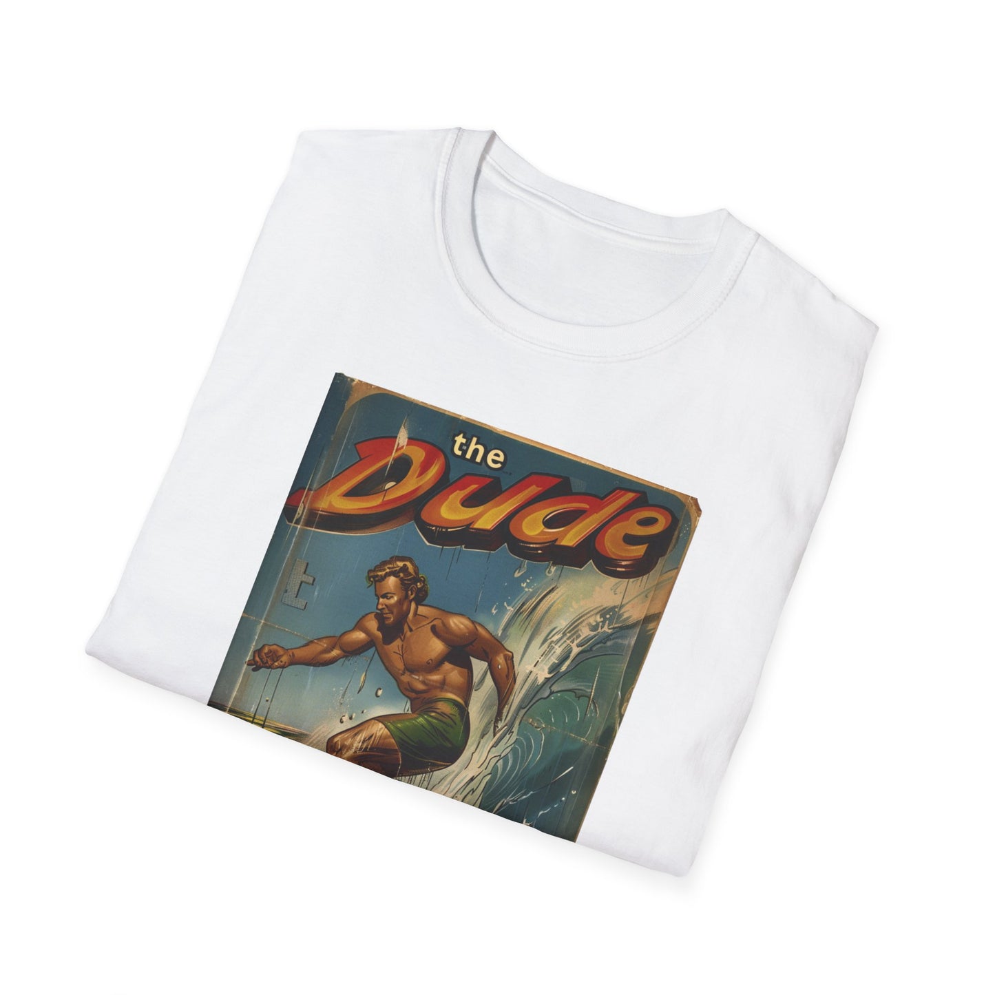 The Dude Retro Comic Surfer T-Shirt