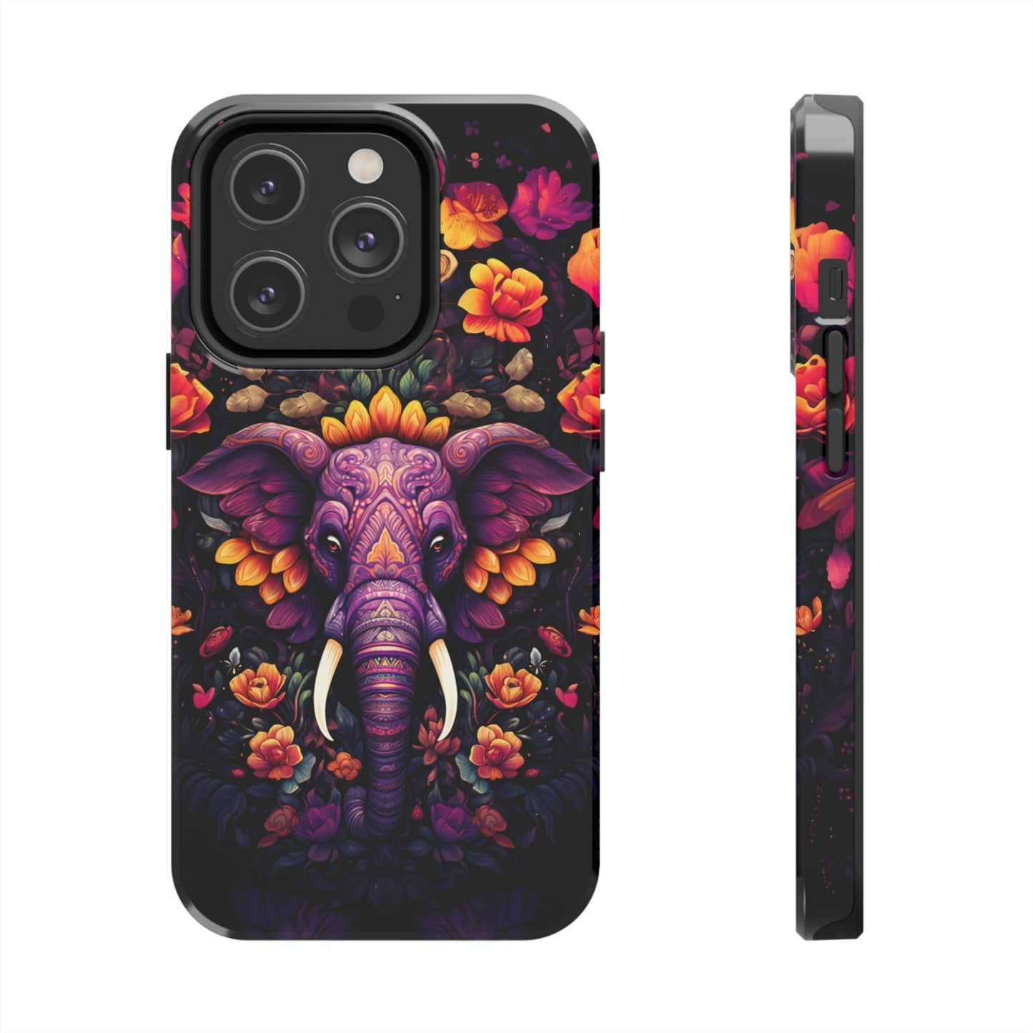 Tough IPhone Cases by Floral Fusion Graphics - Flower Elephant 2